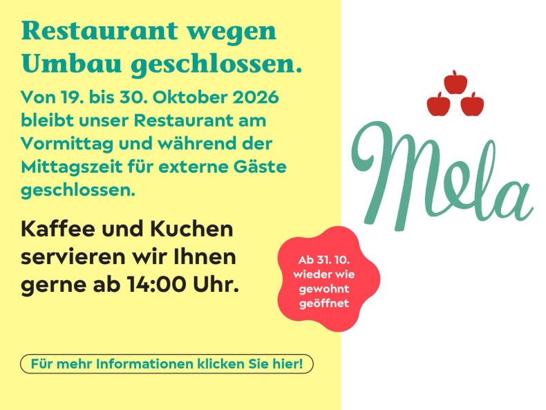 Restaurant wegen Umbau geschlossen.