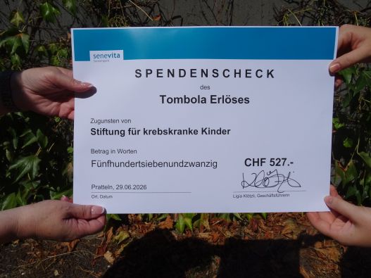 Spende an die Stiftung für krebskranke Kinder