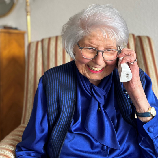 Frau Gasser, Bewohnerin der Senevita Residenz Bornblick